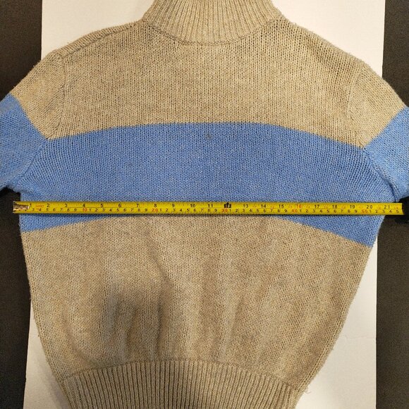 Aerie Oh Snow Soft Mock Neck Sweater Grey Blue Colorblock Size Small Pullover - Picture 4 of 6